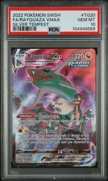 Rayquaza Vmax (tg20) - Sword & Shield Silver Tempest - PSA 10