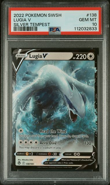 Lugia V (138) - Sword & Shield Silver Tempest - PSA 10