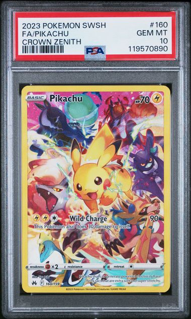 Pikachu (160) - Crown Zenith - PSA 10