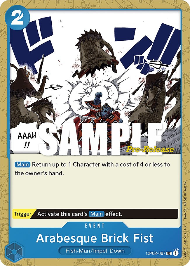 Arabesque Brick Fist (OP02-067) [Paramount War Pre-Release Cards]