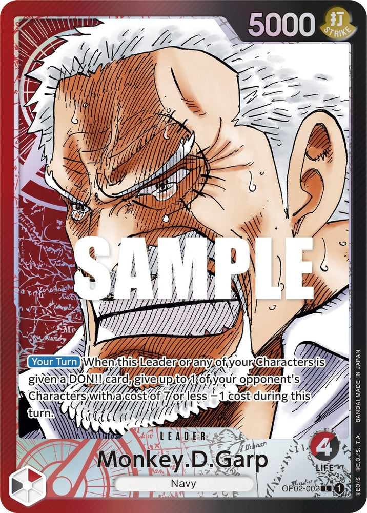 Monkey.D.Garp (OP02-002) (Alternate Art) [Paramount War]