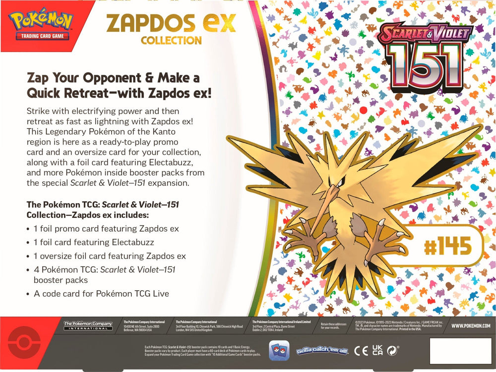 Scarlet & Violet: 151 - Zapdos ex Collection