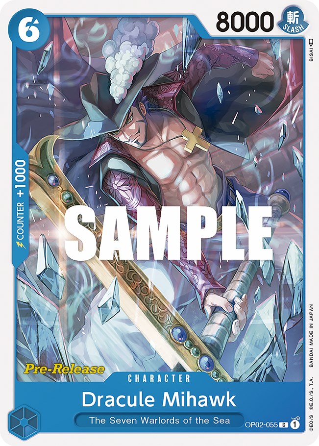 Dracule Mihawk (OP02-055) [Paramount War Pre-Release Cards]