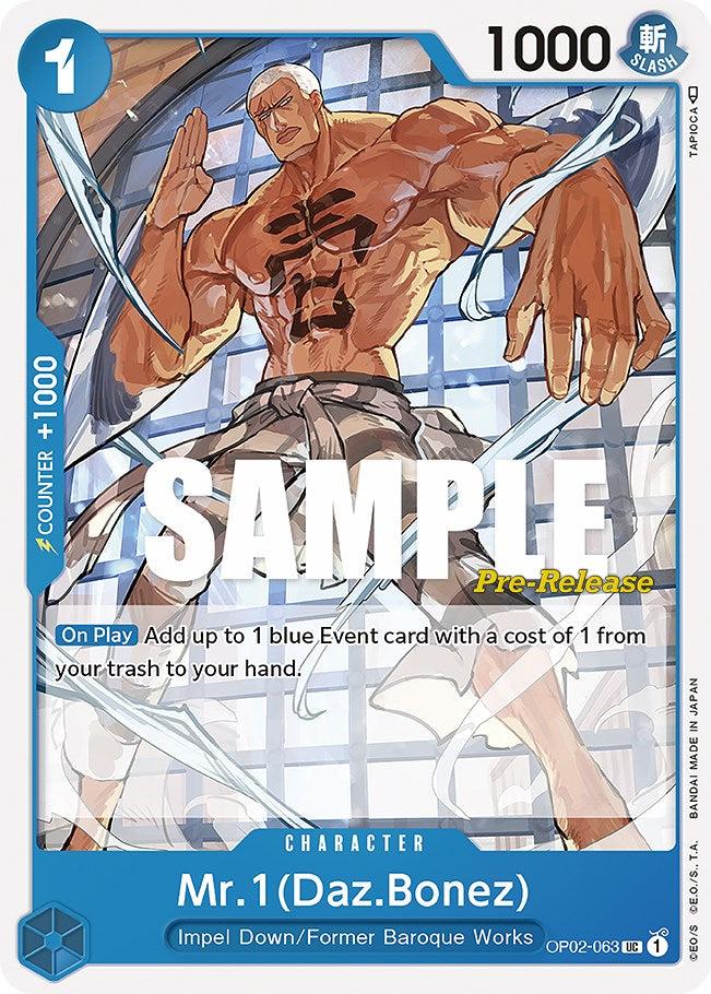 Mr.1 (OP02-063) (Daz.Bonez) [Paramount War Pre-Release Cards]