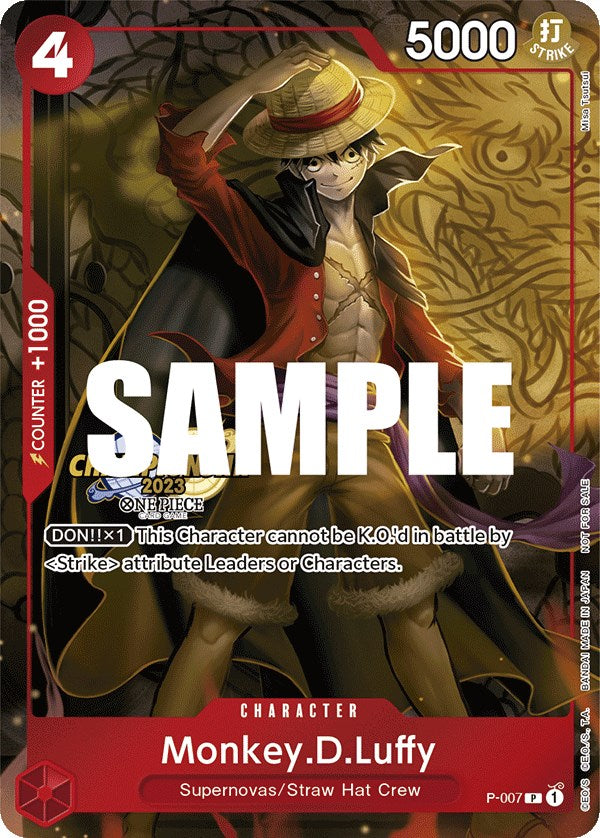 Monkey.D.Luffy (P-007) (CS 2023 Celebration Pack) [One Piece Promotion Cards]