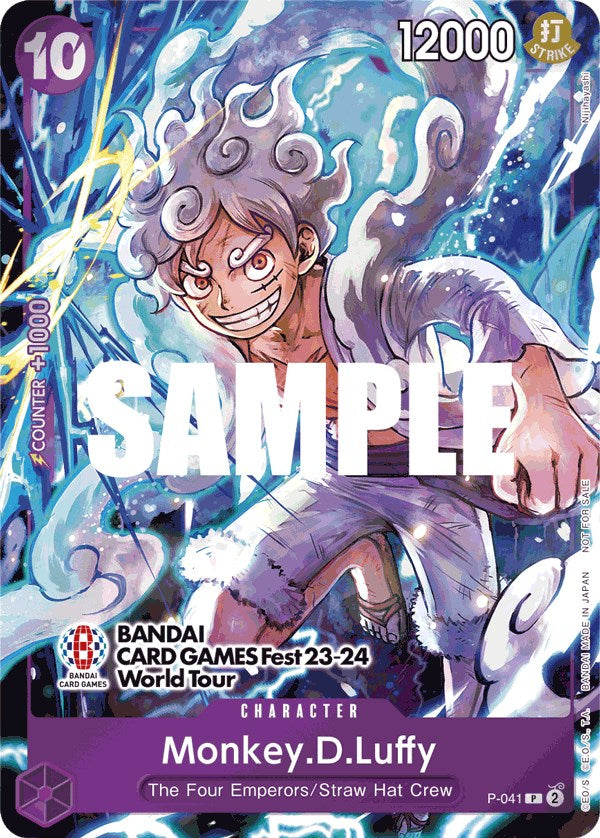 Monkey.D.Luffy (P-041) (BANDAI CARD GAMES Fest 23-24 World Tour) [One Piece Promotion Cards]