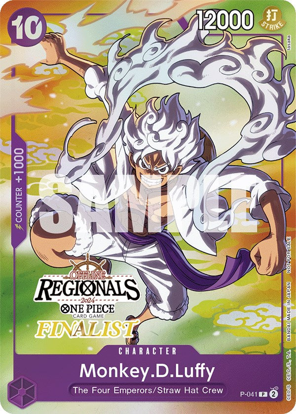 Monkey.D.Luffy (P-041) (Offline Regional 2024 Vol. 2) [Finalist] [One Piece Promotion Cards]