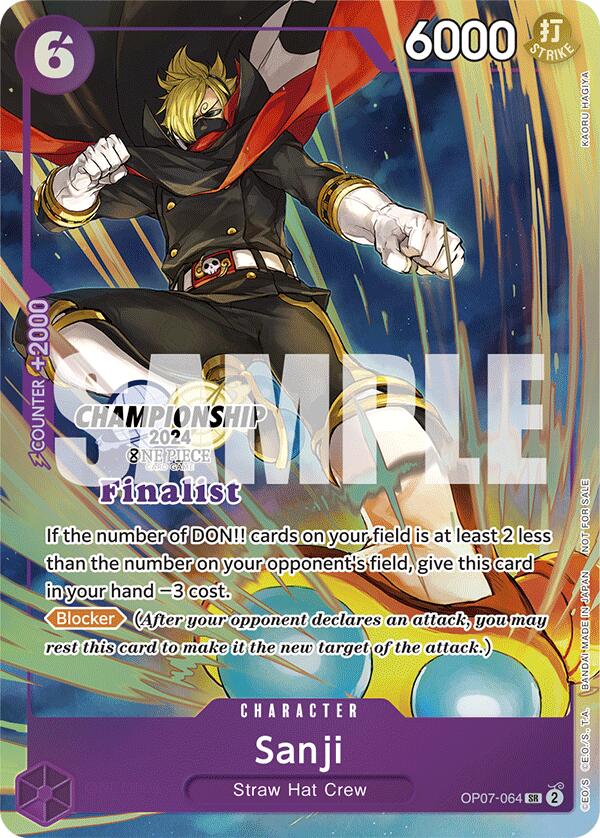 Sanji (OP07-064) (Championship 2024 Finalist Card Set) [One Piece Promotion Cards]