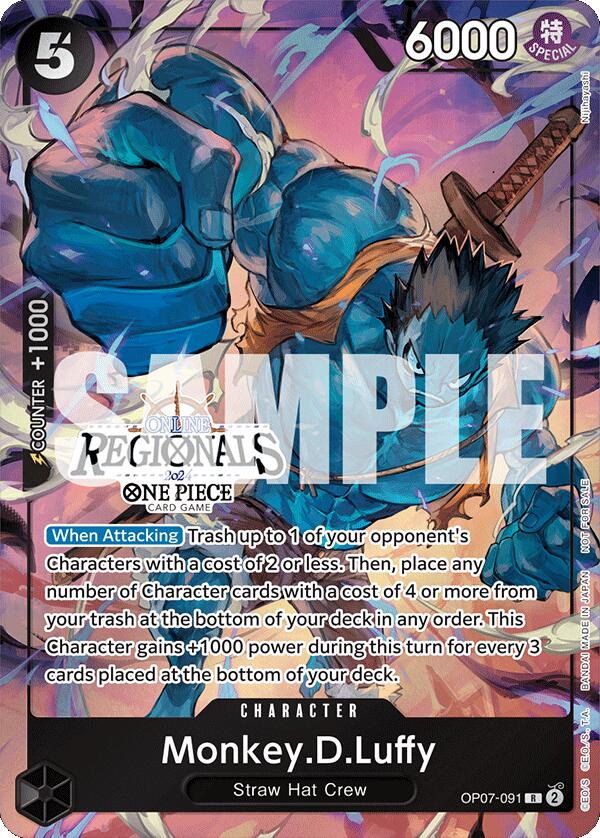 Monkey.D.Luffy (OP07-091) (Online Regional 2024 Vol. 3) [One Piece Promotion Cards]
