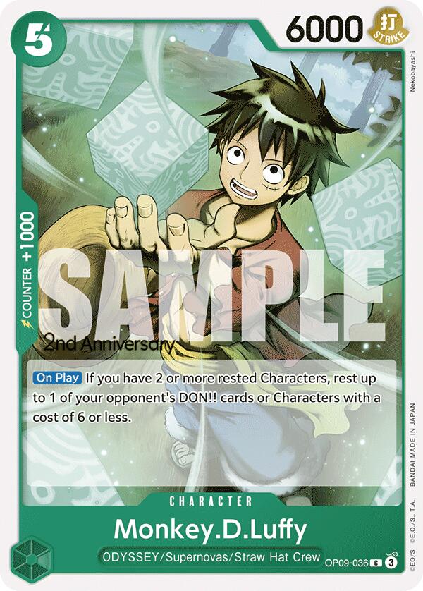 Monkey.D.Luffy (OP09-036) [Emperors in the New World: 2nd Anniversary Tournament Cards]