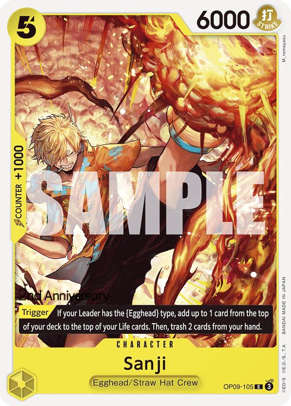Sanji (OP09-105) [Emperors in the New World: 2nd Anniversary Tournament Cards]