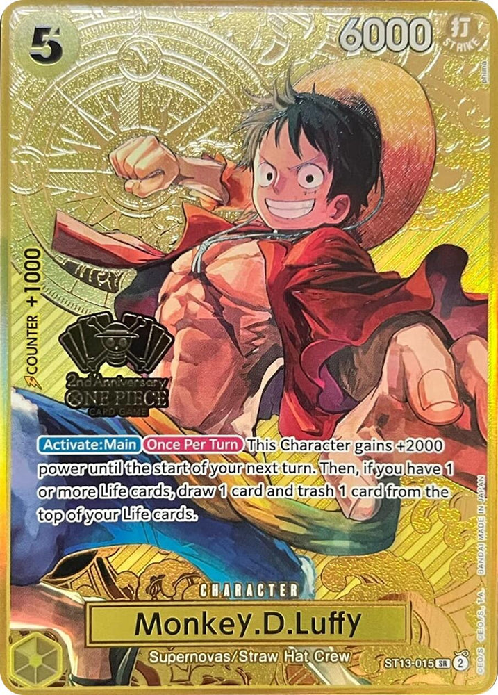 Monkey.D.Luffy (ST13-015) (Japanese Version 2nd Anniversary Set) [One Piece Promotion Cards]