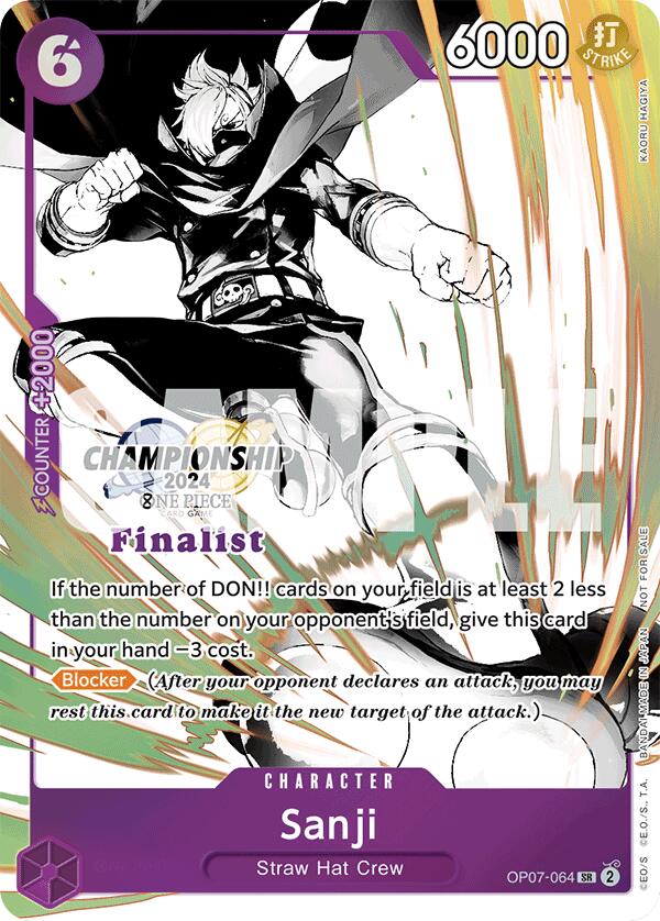 Sanji (OP07-064) (Championship 2024 Card Set Vol. 2) [Finalist] [One Piece Promotion Cards]