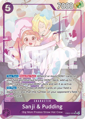 Sanji & Pudding (EB02-035) (Alternate Art) [Extra Booster: Anime 25th Collection]