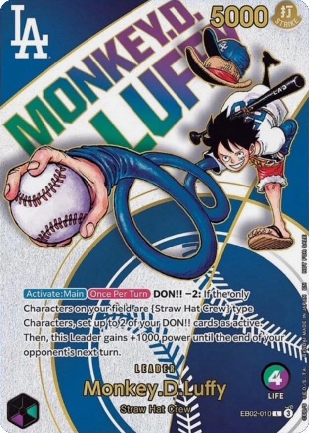Monkey.D.Luffy (EB02-010) (Dodgers x ONE PIECE) [One Piece Promotion Cards]