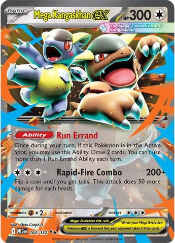 Mega Kangaskhan ex (104/132) [Mega Evolution: Base Set]