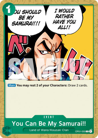 You Can Be My Samurai!! (OP01-055) (Reprint) [Premium Booster -The Best- Vol. 2]