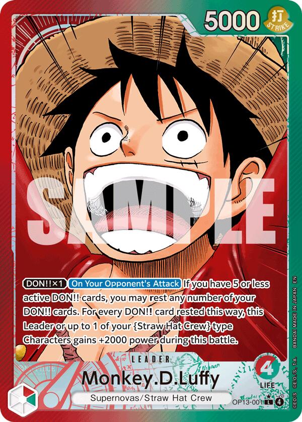 Monkey.D.Luffy (OP13-001) (Alternate Art) [Carrying On His Will]