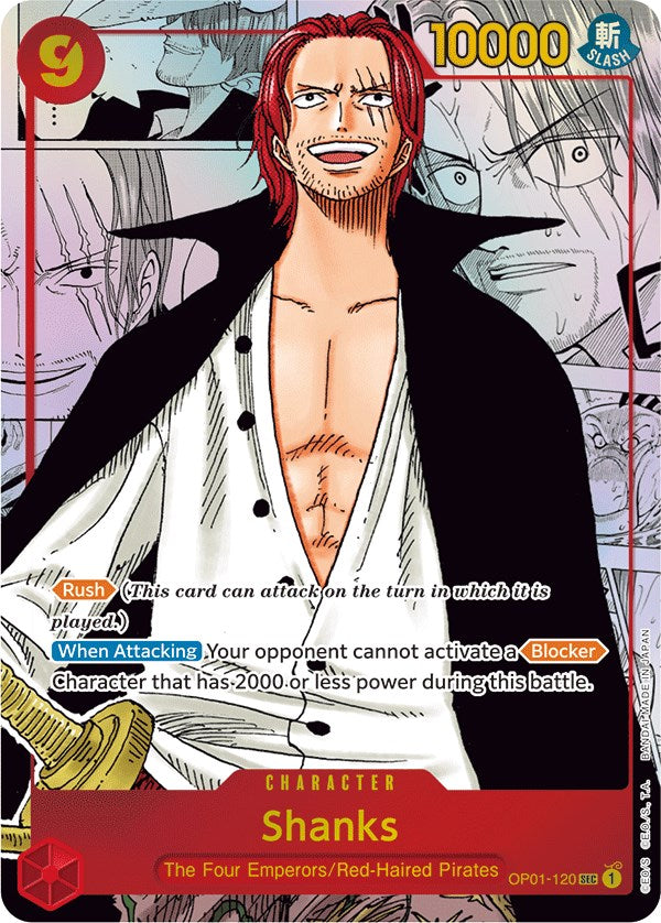 Shanks (OP01-120) (Parallel) (Alternate Art) [Romance Dawn]