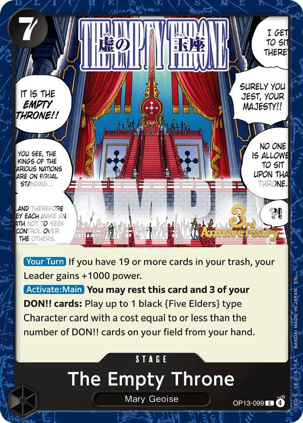 The Empty Throne (OP13-099) [Carrying On His Will: 3rd Anniversary Tournament Cards]