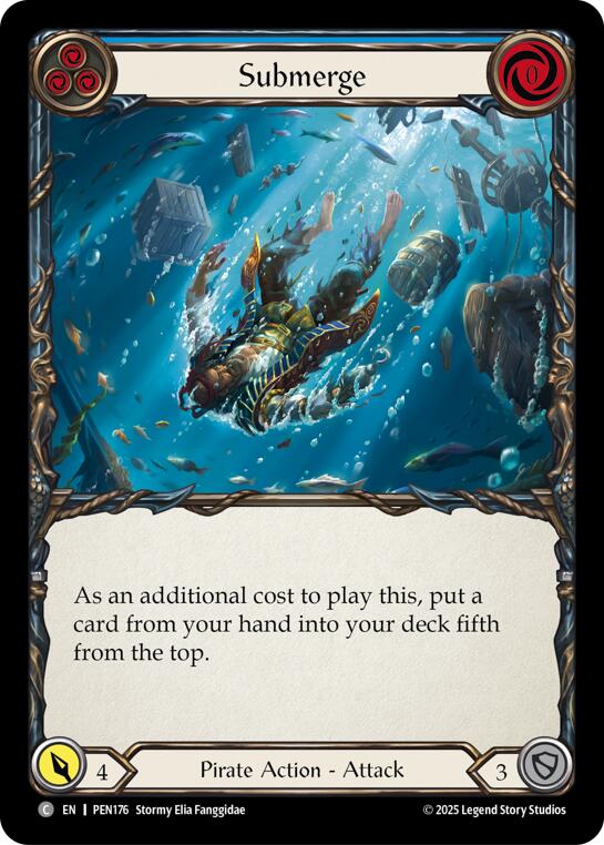 Submerge (Blue) (Rainbow Foil) [PEN176] (Compendium of Rathe)  Rainbow Foil