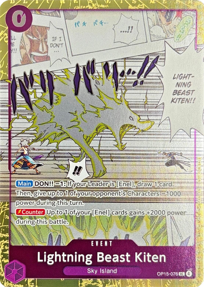 Lightning Beast Kiten (OP15-076) (Dash Pack) [Adventure on Kami's Island]