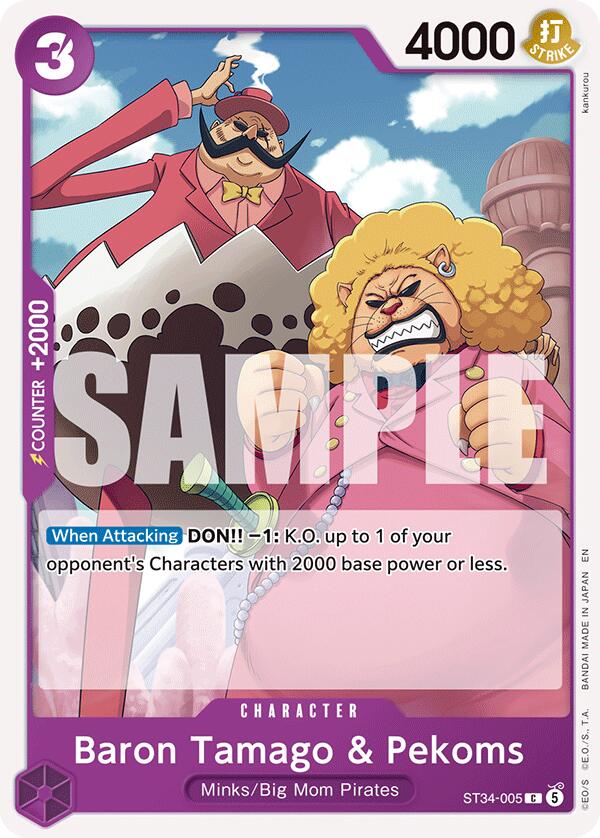 Baron Tamago & Pekoms (ST34-005) [Starter Deck: PURPLE Charlotte Katakuri]