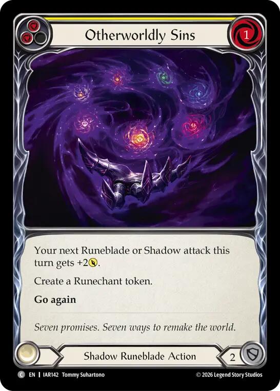 Otherworldly Sins (Yellow) [IAR142] (Usurp the Shadow Throne)  Rainbow Foil