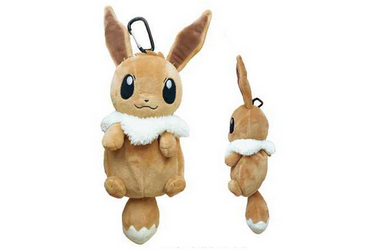 Pokemon Plush Toy Pouch with Carabiner - Eevee
