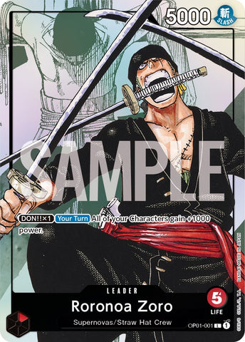 Roronoa Zoro (OP01-001) (Alternate Art) [One Piece Promotion Cards]