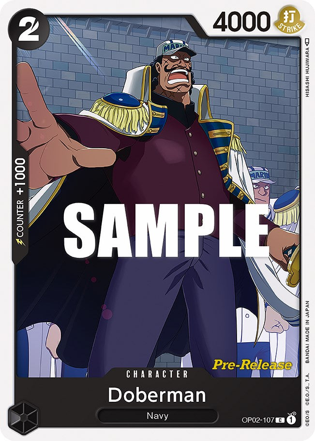 Doberman (OP02-107) [Paramount War Pre-Release Cards]