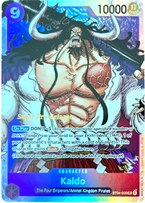 Kaido (ST04-001) [Super Pre-Release Starter Deck: Animal Kingdom Pirates]